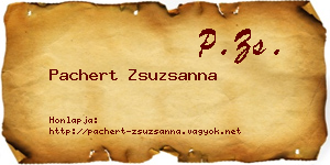 Pachert Zsuzsanna névjegykártya